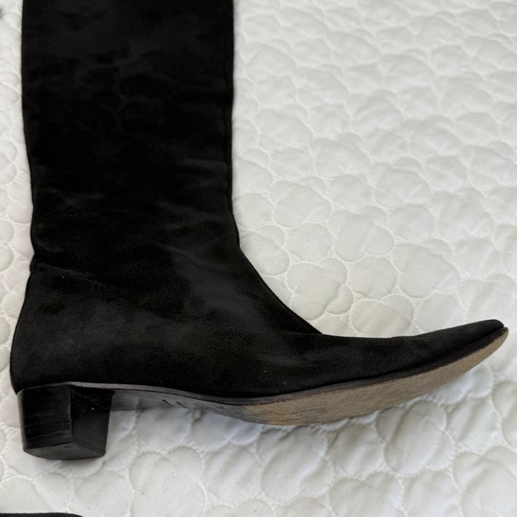 Hermes Knee-High Suede Heeled Boots Size 37 US 7 - Picture 3 of 9